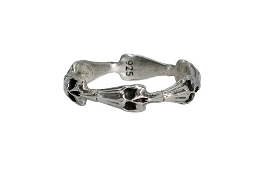 Sterling Silver Skull Stack Ring – Six Skulls – Made to Order